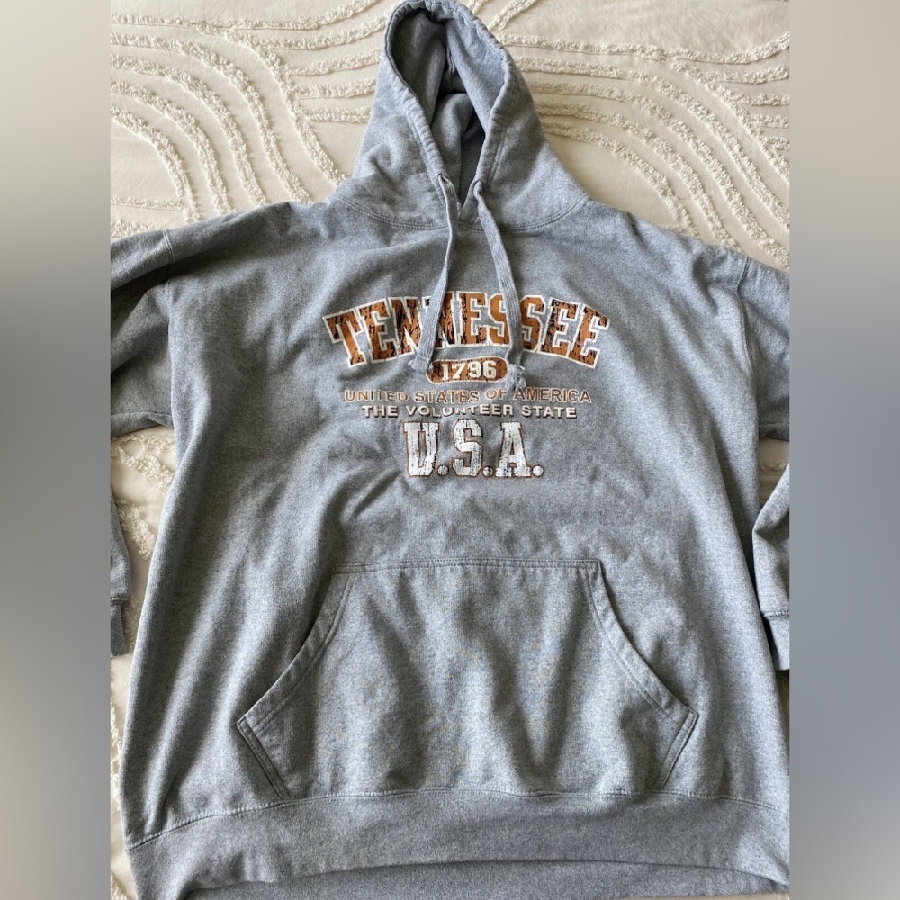 Gray Tennessee USA Hoodie XXL